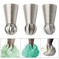 3PCS/Set Russian Piping Tips, SOOKOO Sphere Ball Tips Russian Icing Piping Nozzles Pastry Cake Fondant Cupcake... N2