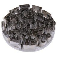 BlingKingdom - Stainless Steel 26 Piece Alphabet Letter Cutter Set Mould Mold Decorating Cutter Tool Set Biscuit...