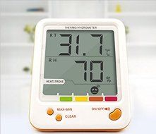 17BUY CH-18 Digital LCD Thermometer Hygrometer Indoor Humidity Temperature Monitor with MAX/MIN Records and Comfort... N3
