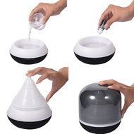 Top Home Dec Transparent Ultrasonic Aromatherapy Essential Oil Diffusers 300ml Cool Mist Transparent Humidifier... N5