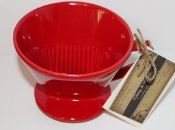 Glory &amp; Grace Red Ceramic No. 4 Coffee Tea Dripper Filter Cone, Includes Unbleached Filters N2