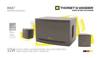 Thonet and Vander Riss 160 Watt Wood Multimedia Audio Speaker System, 2.1 Stereo Speakers with Integrated Amplifier... N2
