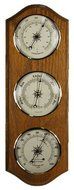 Weather Station Barometer Thermometer Hygrometer in a Oak Wood Case