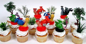 TURBO 14 Piece Birthday CUPCAKE Topper Set Featuring TURBO Figures and Decorative Themed Accessories, Figures... N2