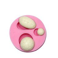 Sher Sports Balls 3D Fondant Silicone Decorating Mould Chocolate Mould Silicone Cake Design Cake Tools