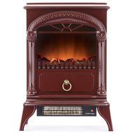 Hamilton 22-inch Portable Free Standing 1500W Electric Fireplace Stove with Realistic Fire and Vintage Logs -... N9