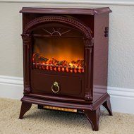 Hamilton 22-inch Portable Free Standing 1500W Electric Fireplace Stove with Realistic Fire and Vintage Logs -... N10