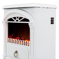 Hamilton 22-inch Portable Free Standing 1500W Electric Fireplace Stove with Realistic Fire and Vintage Logs -... N11