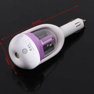 Mini Car Air Humidifier Diffuser Essential Oil Ultrasonic Aroma Mist Purifier (Blue) N9
