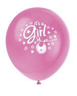 Cardboard Pink Clothesline Girl Baby Shower Cake Bunting Topper N2