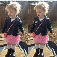 Kid&#039;Coat,Laimeng Child Kid Baby Fashion Infant Leather Jacket Zipper Hooded Coats Outwear Coat (80, Black)