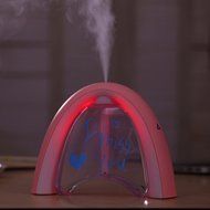 Dacawin Rainbow Message Board USB Air Humidifier Light Color Night (Black) N3