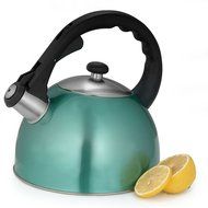 Creative Home Satin Splendor High Quality Stainless Steel 2.8-Quart Whistling Tea Kettle, Chartreuse N6