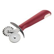 Cake Boss Stainless Steel Tools and Gadgets Double Pastry Wheel, Red N2