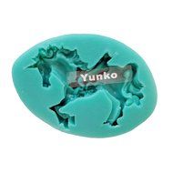 Yunko Carousel Horse Cake Decorating Tools Silicone Fondnt Mold Chocolate Candy Sugar Mould Unicorn Shape