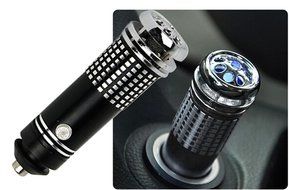 Eshion Mini Compact Auto Car Fresh Air Ionic Purifier Oxygen Ozone Ionizer Cleaner (Black) N2