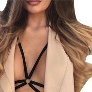 Bra Top ，Beautyvan Comfortable Fashion Women Ladies Alluring Bandage Elastic Cage Bra Bustier (XL, Black)