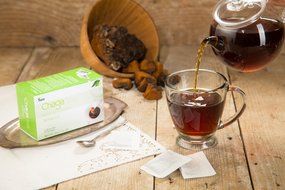 Sayan Siberian Chaga Mushroom Tea &ndash; Wild Harvested Raw and Extract Chaga, Herbal Tea Supplement, Caffeine Free... N4