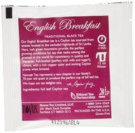 Novus Tea English Breakfast (Formerly Kenilworth Ceylon) Tea, 50 Tea Pouches N3