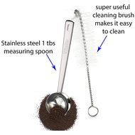Stainless Steel Pour Over Coffee Cone Dripper With Cup Stand- Perfect for Manual Brewing - Ultra Fine Micro Mesh...