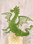 Dragon Themed Party - Cake and Cupcake Toppers N2