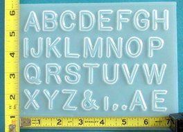 Alphabet letters reusable plastic mold 504