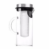 Bl&uuml;mwares Glass Pitcher with Infusion Core &amp; Airtight Stainless Steel Lid | Holds 1 Liter N3