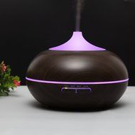 M.E.R.A. Aromatherapy Diffuser 300 ml Dark Wood Grain Ultrasonic Essential Oil Diffuser 7 Changed LED Lights Color... N4
