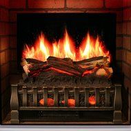 MagikFlame Electric Fireplace w/ Realistic Flame Effects + Crackling Logs Sound + Fresh Cut Pine Scent + Built... N2