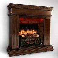 MagikFlame Electric Fireplace w/ Realistic Flame Effects + Crackling Logs Sound + Fresh Cut Pine Scent + Built... N3
