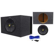 Kicker 40CWD152 CompD 15" 1200 Watt Car Audio Subwoofer+Vented Sub Box Enclosure