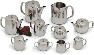 Carlisle 609155 Rhapsody Stainless Steel Tea Server, 14-oz. Capacity, 3-1/2" Height N2