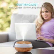Anypro Aromatherapy Essential Oil Diffuser Ultrasonic Cool Mist Humidifier 300ml Wood Grain N7