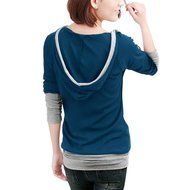 Women's Blouse,Laimeng Cotton blend Fashion Women Loose Pullover T Shirt Long Sleeve Blouse (M, Purple) N5