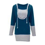 Women&#039;s Blouse,Laimeng Cotton blend Fashion Women Loose Pullover T Shirt Long Sleeve Blouse (M, Purple) N6