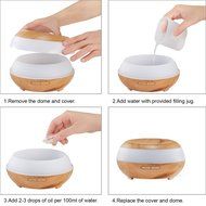 Anypro Aromatherapy Essential Oil Diffuser Ultrasonic Cool Mist Humidifier 300ml Wood Grain N10
