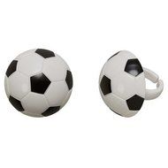 Soccer Ball Cupcake Rings - 24 pc