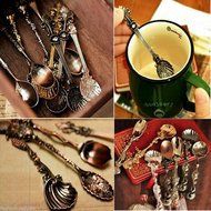 Genenic Kitchen Tools Retro Coffee Spoon Tea Metal