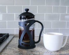 Internet's Best French Press | 8 Cups | Coffee Maker Glass Body | Black