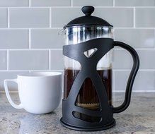 Internet's Best French Press | 8 Cups | Coffee Maker Glass Body | Black N2