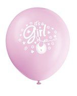 Cardboard Pink Clothesline Girl Baby Shower Cake Bunting Topper N5