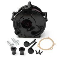 Air Filter,LOPEZ Black Air Cleaner Intake Filter Kits For 2008-2009 Motorcycle Harley Cross Bones Rocker Softail N3