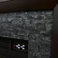 XtremepowerUS Large Room Grand 3D Flame Electric Fireplace with Mantel Cabinet Espresso N2
