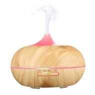300ml Aroma Essential Oil Diffuser Humidifier, Wood Grain Ultrasonic Cool Mist Humidifier for Office Home Bedroom... N2