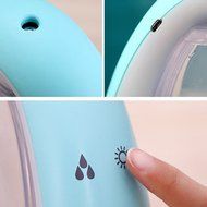 Rainbow Light Color Luminous Lamp Air Humidifier - Creative Message Board (Black) N2