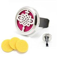 Car Air Freshener Vent Diffuser 316L Stainless Steel Chinese knot Locket for Auto Aromatherapy Essential Oil Diffuser