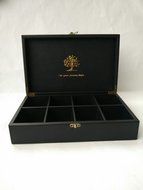 Serenity Tea Wooden and Leather Tea Box With 8 Equally Divided Compartments N3