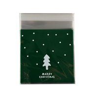 Welecom(TM) 100ps Merry Christmas Self Adhesive Seal Plastic Cookie Bags CTS9