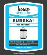 Eureka DCF-21 Home Revolution Brand Washable Reusable Allergen Filter Replacement; Made to fit Eureka Upright... N6