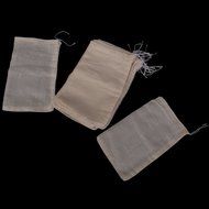 50pcs Drawstring Bags Nut Milk Tea Fruit Juice Strainer Filter Bag (white, 11 x 8cm) N3
